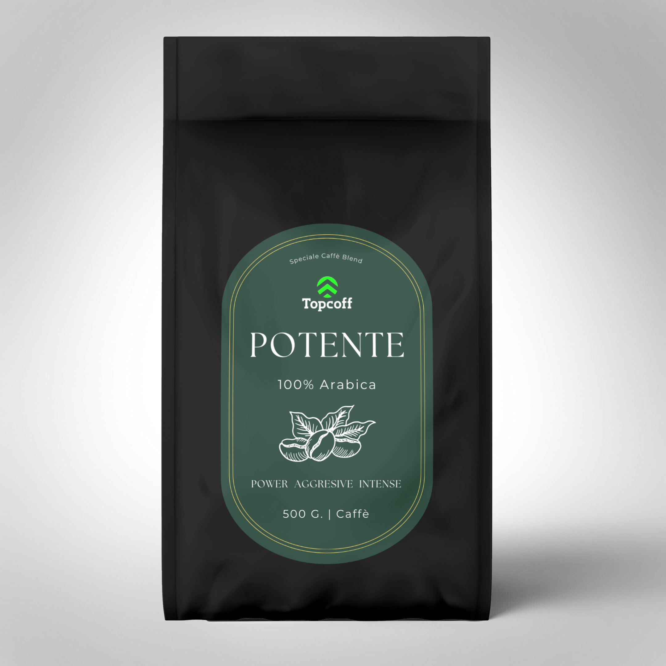 บรรจุภัณฑ์เมล็ดกาแฟ Potente ดีไซน์พรีเมียม