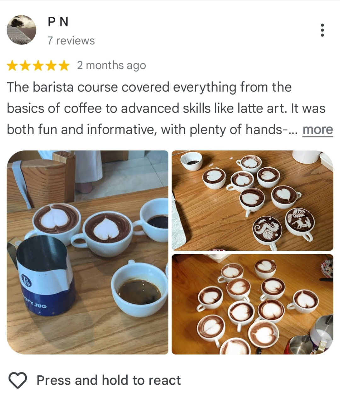 ภาพรีวิวคอร์สลาเต้อาร์ตไพรเวท Topcoff