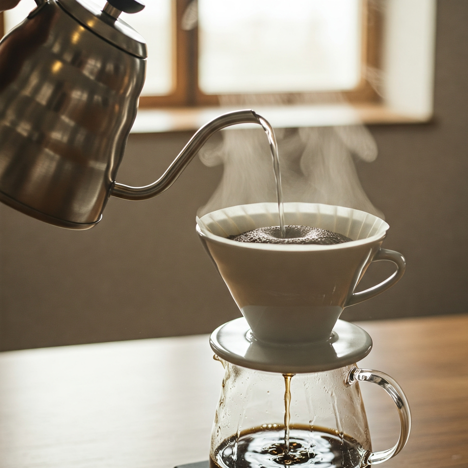 ภาพสาธิตดริปกาแฟในคอร์ส Topcoff